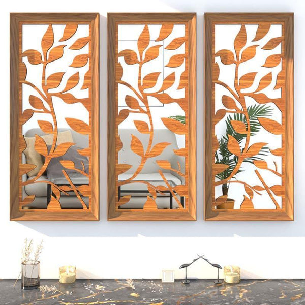 Wall Accents - Leafie Decorative Wall Accent (Gold) - Set Of Three