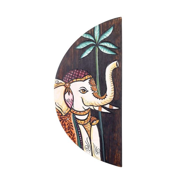 Buy Pichhwai Elephant Wall Accent - Set Of Two Wall Accents from Vaaree