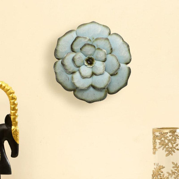 Wall Accents - Rose Bloom Wall Decor- Blue