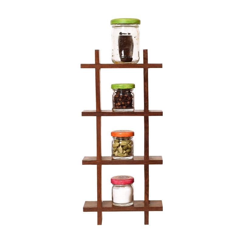 Wall Accents - Samparathi Wall Shelf With Pots - Set Of Five