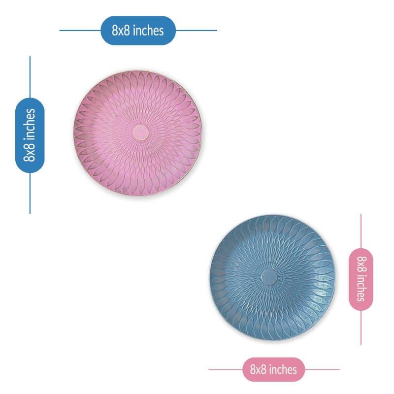 Wall Accents - Sinoya Decorative Wall Plates (Blue & Pink) - Set Of Two