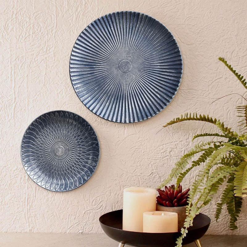 Wall Accents - Sinoya Decorative Wall Plates (Blue) - Set Of Two