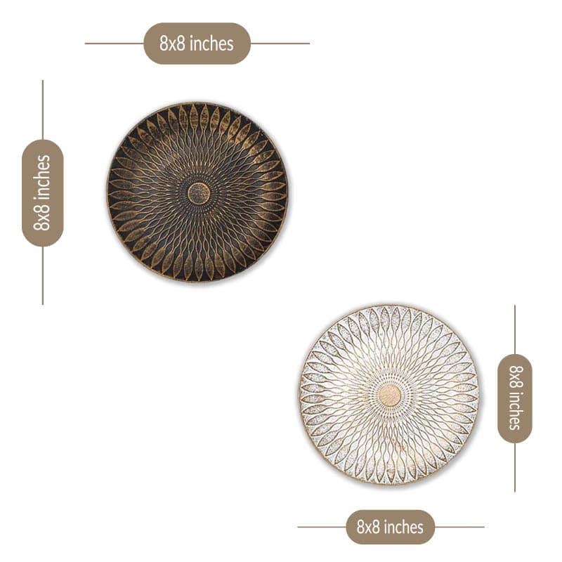 Wall Accents - Sinoya Decorative Wall Plates (Brown & White) - Set Of Two