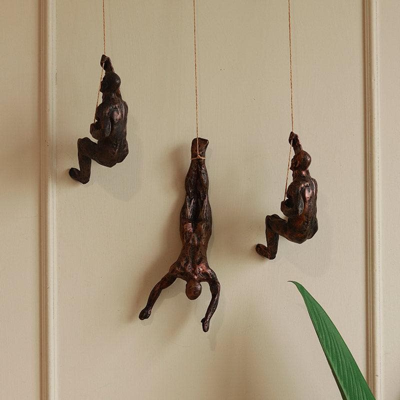 Wall Accents - The Alpinist Showpiece (Bronze) - Set Of Three