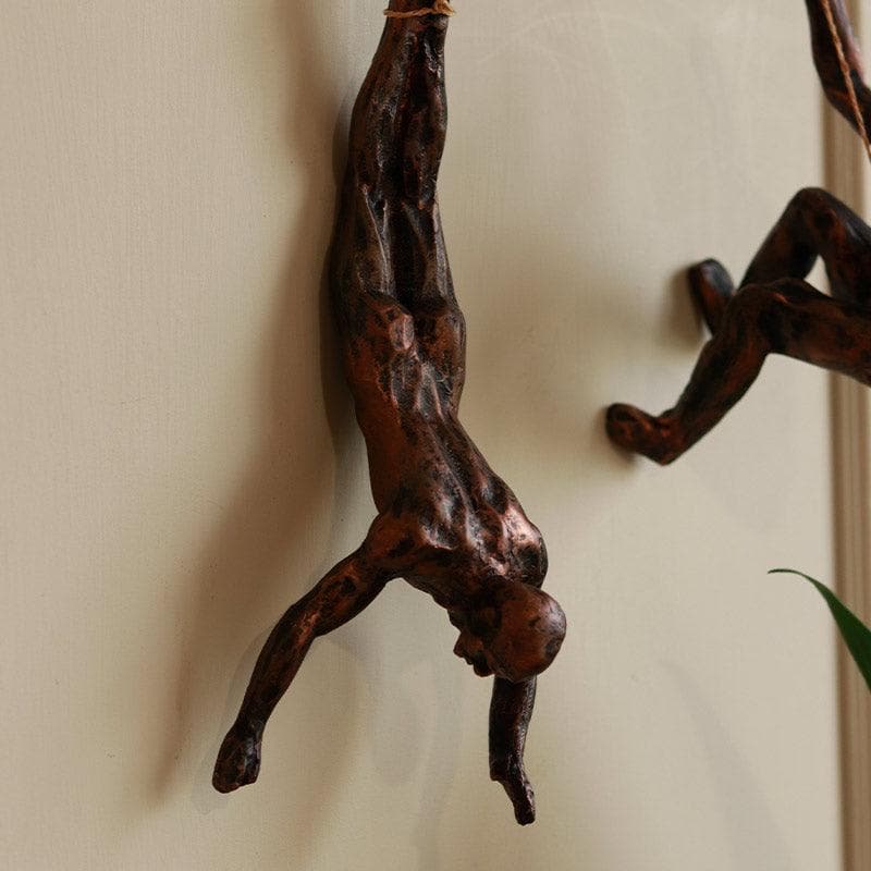 Buy The Alpinist Showpiece (Bronze) - Set Of Three Wall Accents from Vaaree