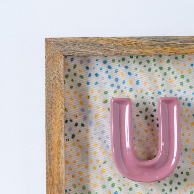 Buy Wall Accents - (U) Mini Mottled Mono Wall Hanging - Pink at Vaaree online