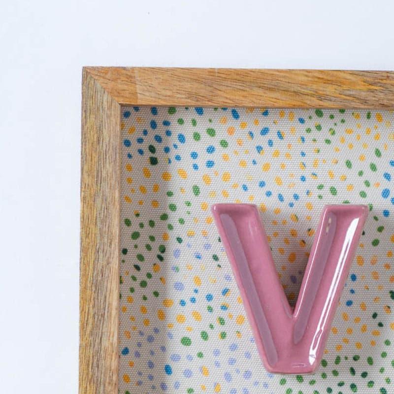 Buy (V) Mini Mottled Mono Wall Hanging - Pink Wall Accents from Vaaree