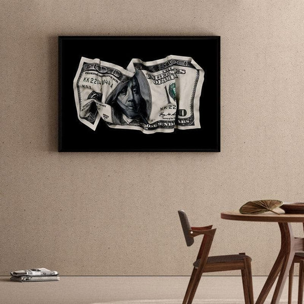 Buy Wall Art & Paintings - 100 Dollar Wall Painting - Black frame at Vaaree online