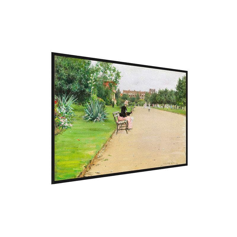 Wall Art & Paintings - A City Park Wall Painting - Black Frame