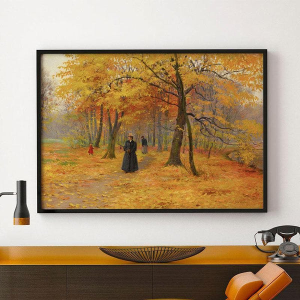 Buy Wall Art & Paintings - A Forest Walk Wall Painting - Black Frame at Vaaree online