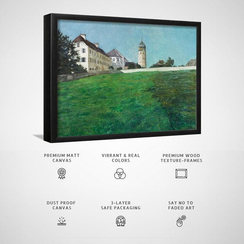 Buy A View of Frauenchiemsee Wall Painting - Black Frame Wall Art & Paintings from Vaaree