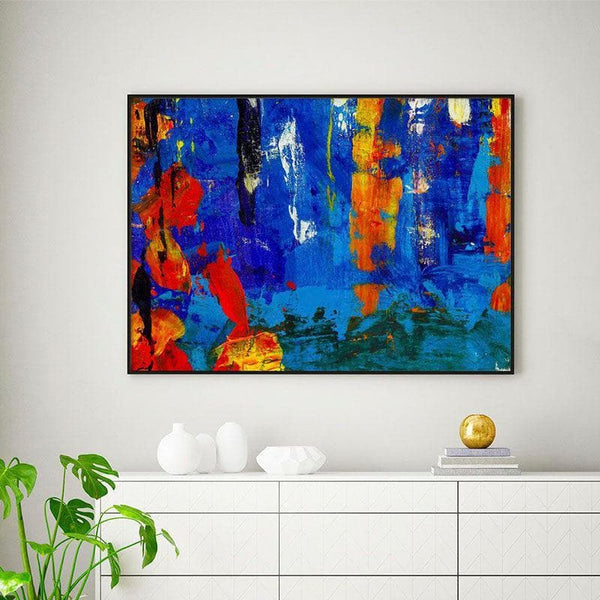 Wall Art & Paintings - Abstract Art Palette Wall Painting - Black Frame