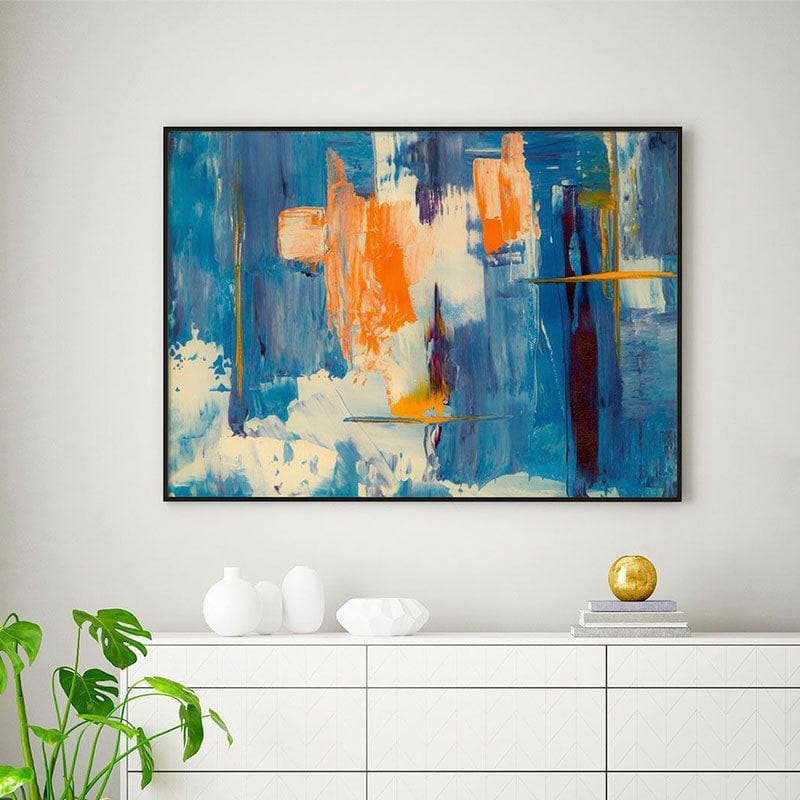 Wall Art & Paintings - Abstract Reflections Wall Painting - Black Frame