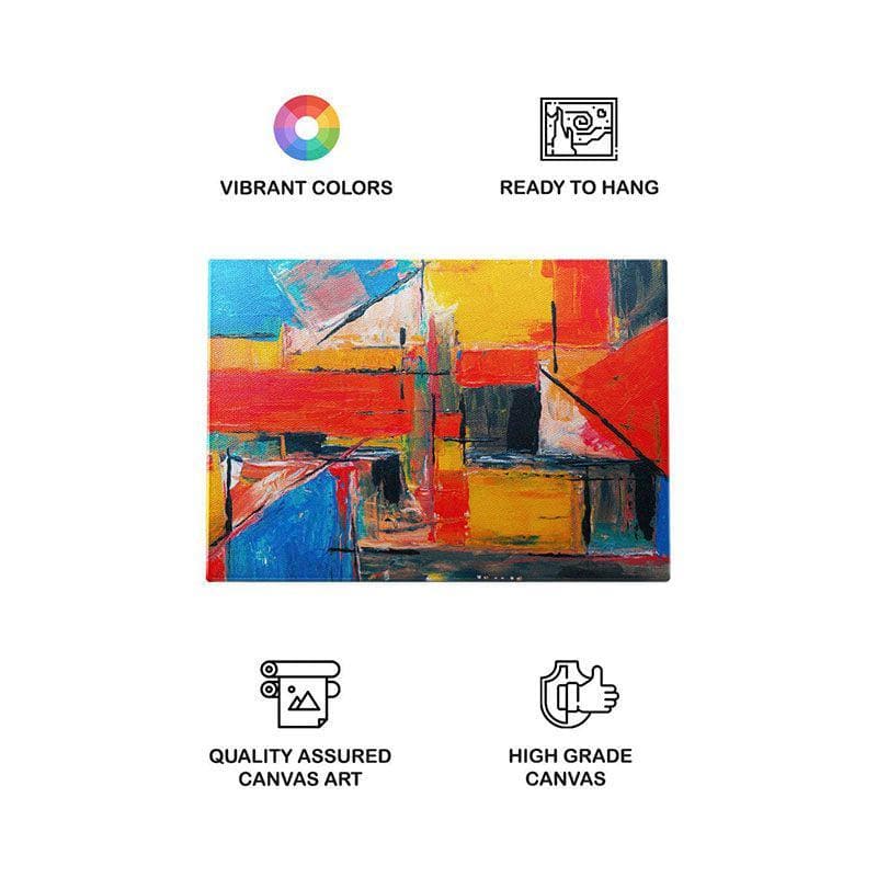 Buy Abstract Square boxes Painting - Gallery Wrap Wall Art & Paintings from Vaaree