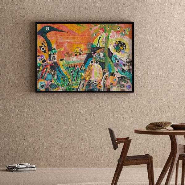 Wall Art & Paintings - Abstract Zootopia Wall Painting - Black Frame