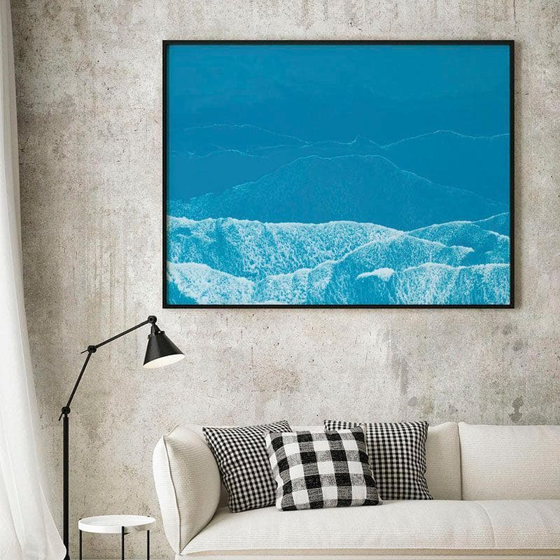 Wall Art & Paintings - Aerial Sea View Wall Painting - Black Frame