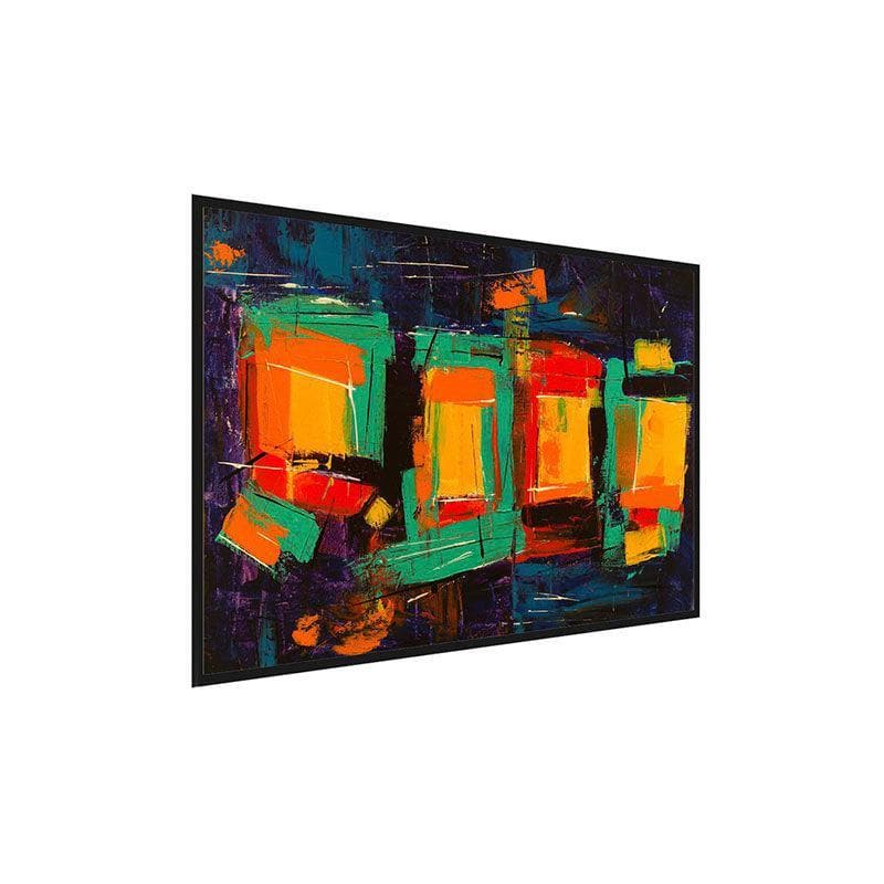 Wall Art & Paintings - Amalgamation of Colors Wall Painting - Black Frame