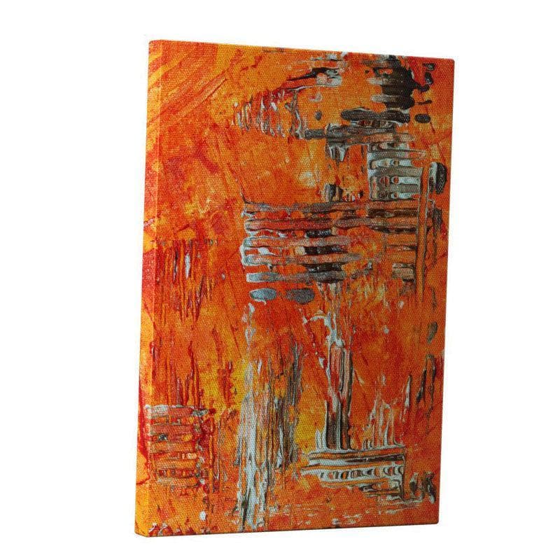 Buy Wall Art & Paintings - Amber Orange Wall Painting - Gallery Wrap at Vaaree online