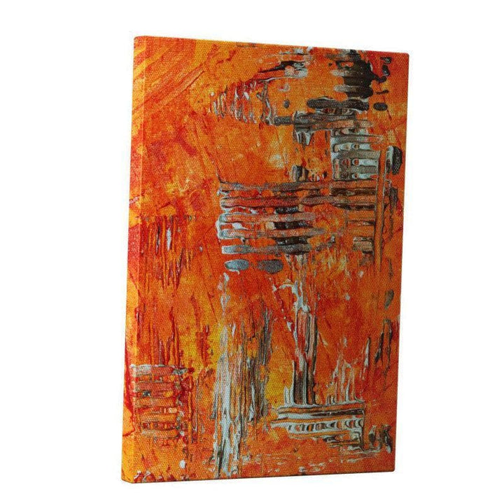 Wall Art & Paintings - Amber Orange Wall Painting - Gallery Wrap