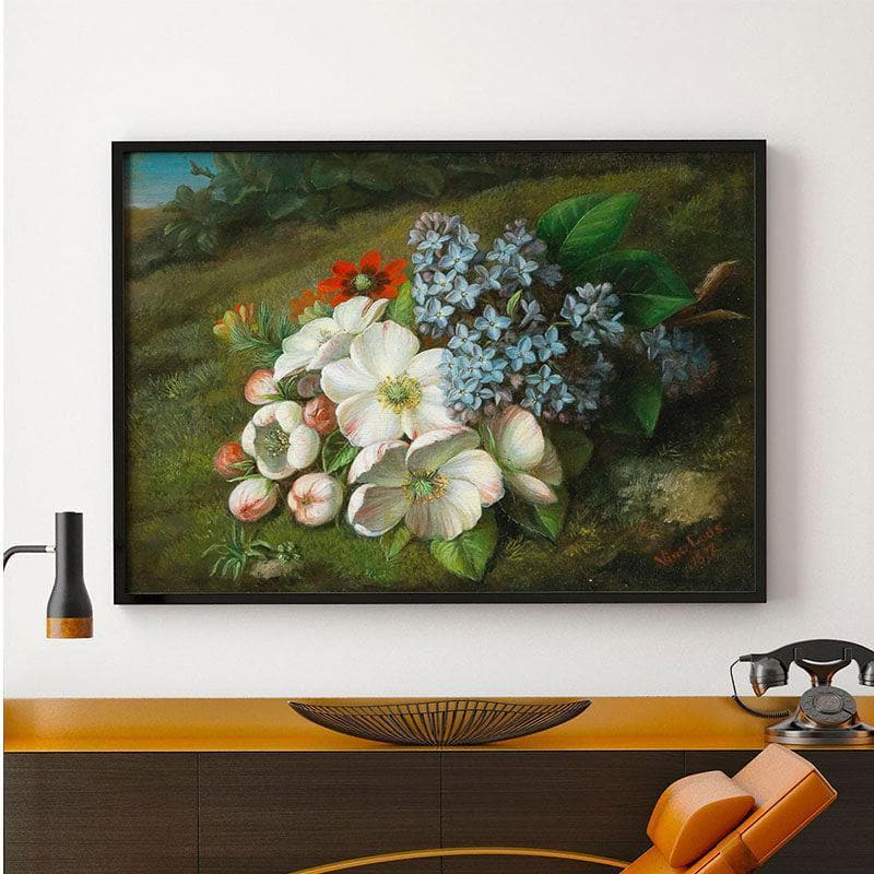 Wall Art & Paintings - Apple Blossom Wall Painting - Black Frame