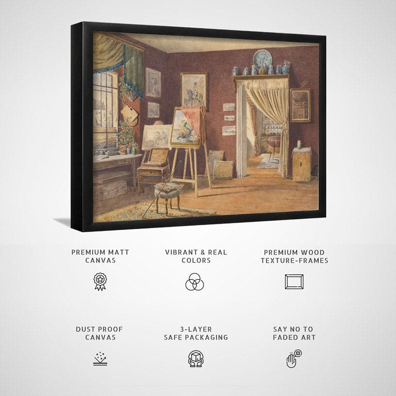 Wall Art & Paintings - Artist's Atelier Wall Painting - Black Frame