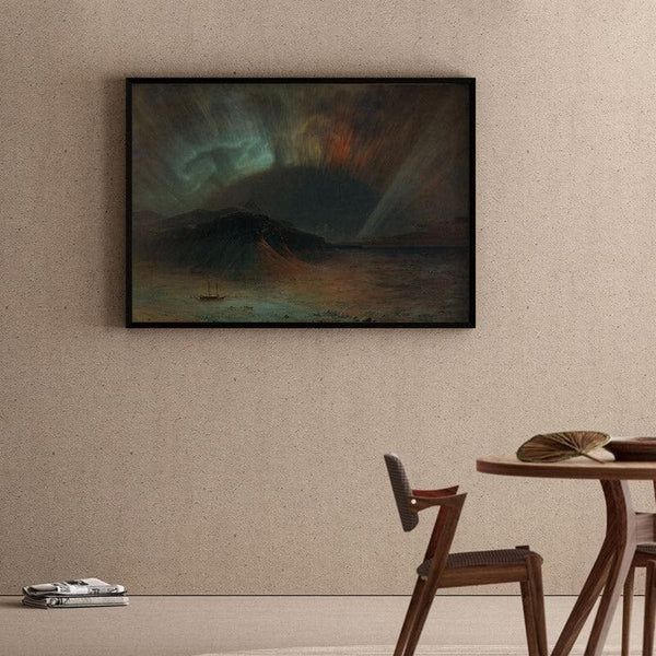 Wall Art & Paintings - Aurora Borealis Wall Painting - Black Frame