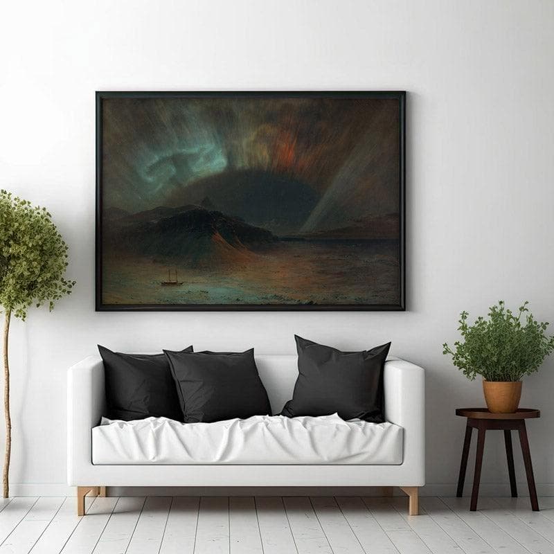 Buy Aurora Borealis Wall Painting - Black Frame Wall Art & Paintings from Vaaree