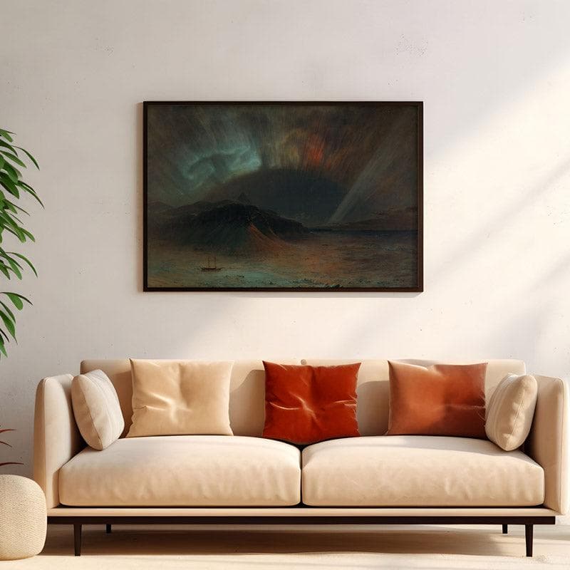 Buy Aurora Borealis Wall Painting - Black Frame Wall Art & Paintings from Vaaree