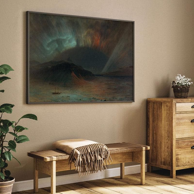 Buy Aurora Borealis Wall Painting - Black Frame Wall Art & Paintings from Vaaree