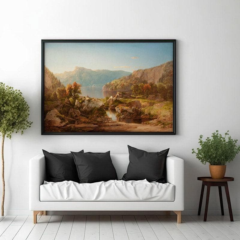 Wall Art & Paintings - Autumn Warm Morning Wall Painting - Black Frame