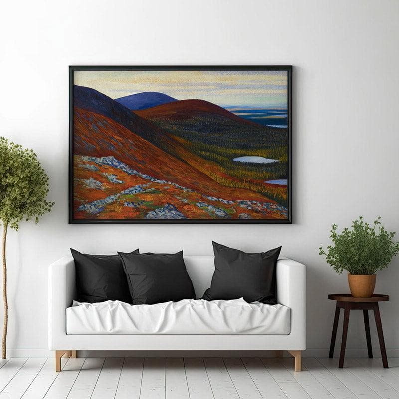 Buy Autumn Wonder Landscape Wall Painting - Black Frame Wall Art & Paintings from Vaaree