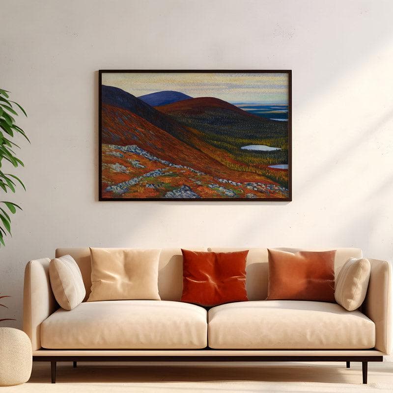 Buy Autumn Wonder Landscape Wall Painting - Black Frame Wall Art & Paintings from Vaaree