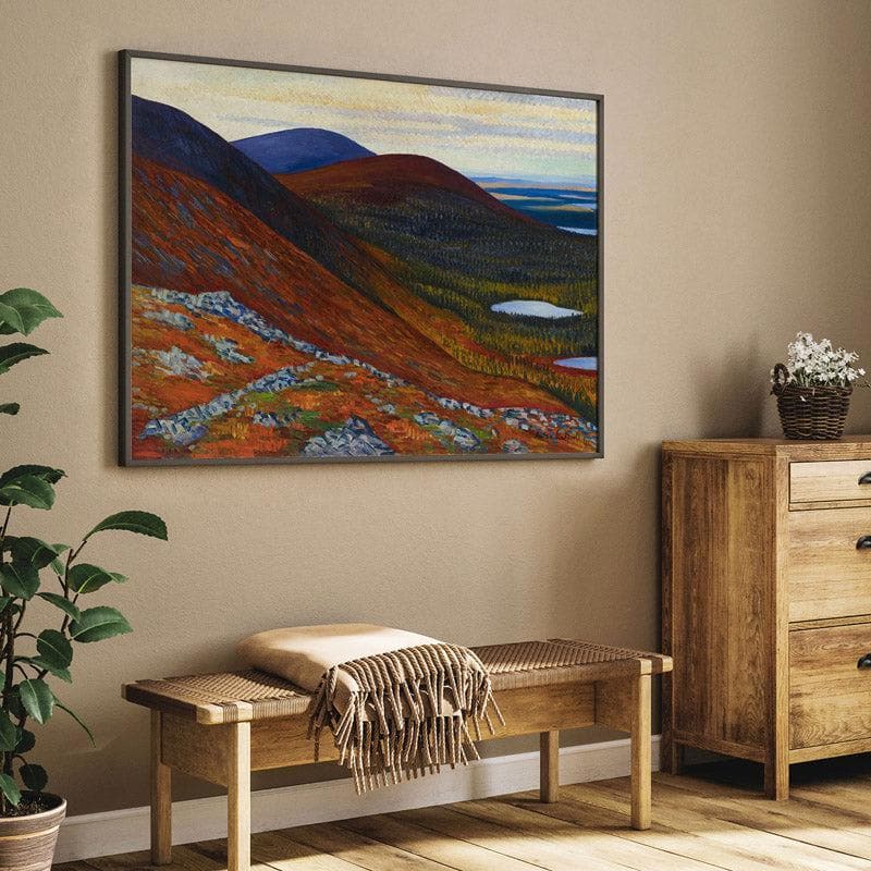 Buy Autumn Wonder Landscape Wall Painting - Black Frame Wall Art & Paintings from Vaaree