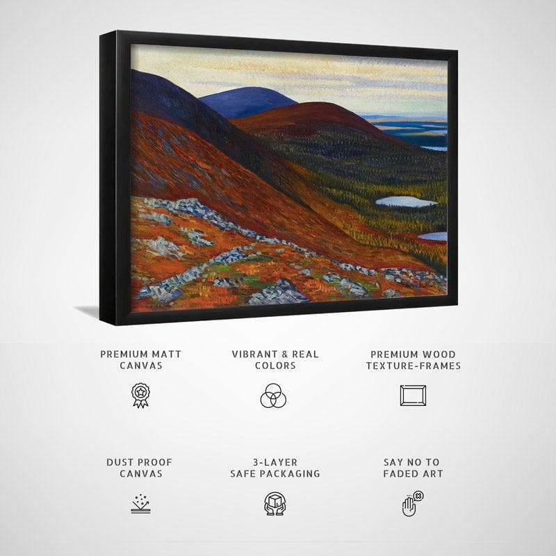 Buy Autumn Wonder Landscape Wall Painting - Black Frame Wall Art & Paintings from Vaaree