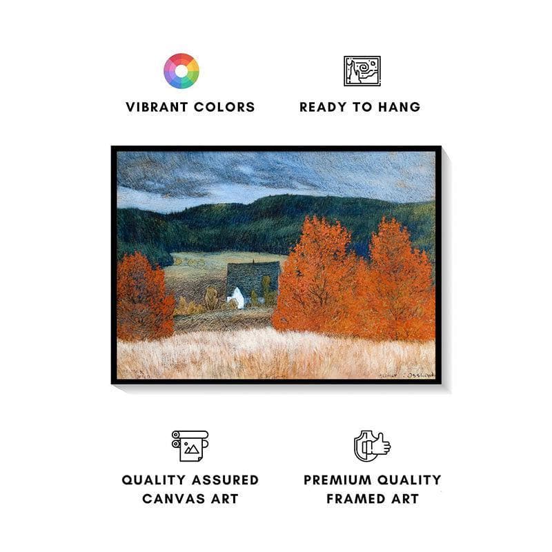 Buy Autumnal Mood Wall Painting - Black Frame Wall Art & Paintings from Vaaree