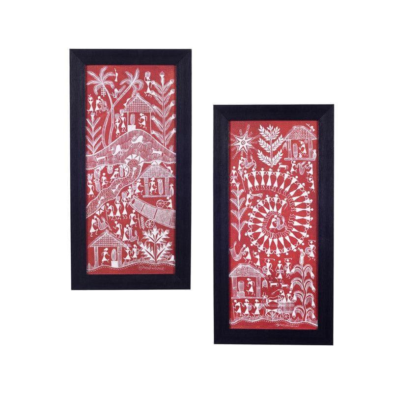 Wall Art & Paintings - Barasi Warli Wall Art - Set Of Two