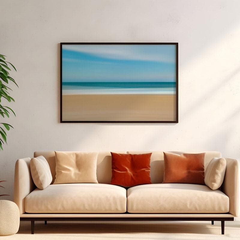 Wall Art & Paintings - Beach Pan Wall Painting - Black Frame