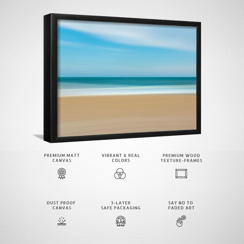 Wall Art & Paintings - Beach Pan Wall Painting - Black Frame