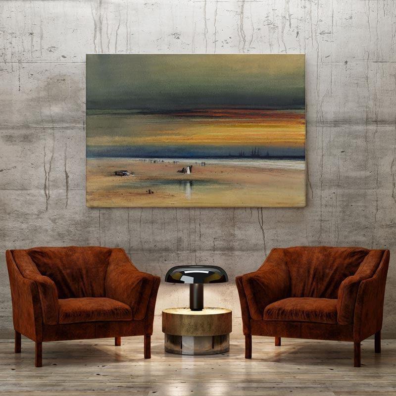 Wall Art & Paintings - Beach Scene at Beach Painting - Gallery Wrap