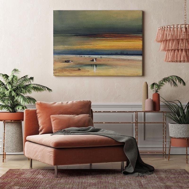 Wall Art & Paintings - Beach Scene at Beach Painting - Gallery Wrap