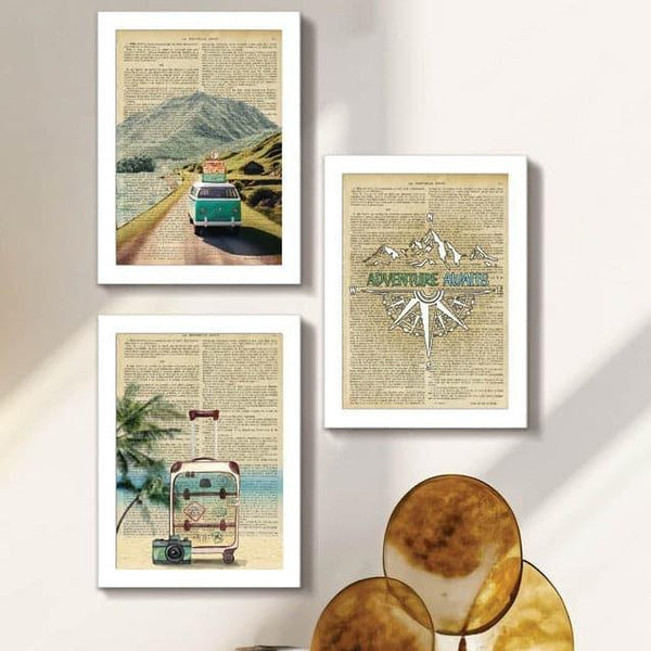 Wall Art & Paintings - Beachy Roadtrip Wall Art - Set Of Three