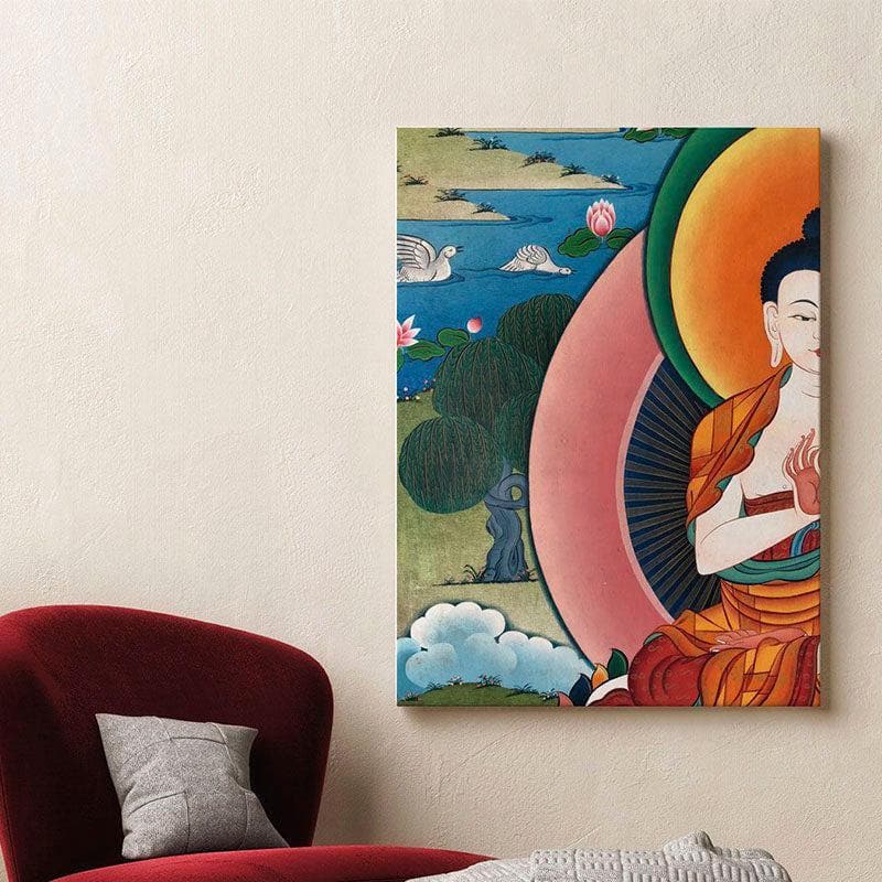 Wall Art & Paintings - Beautiful Buddha Wall Painting - Gallery Wrap