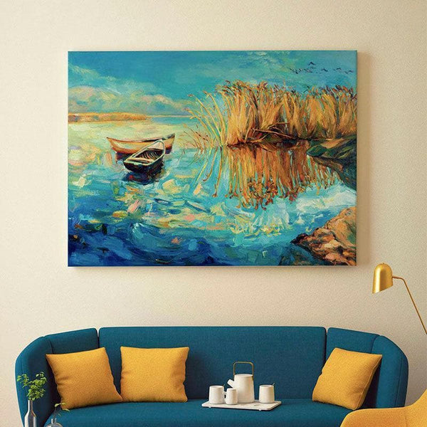 Wall Art & Paintings - Beautiful Lake Wall Painting - Gallery Wrap