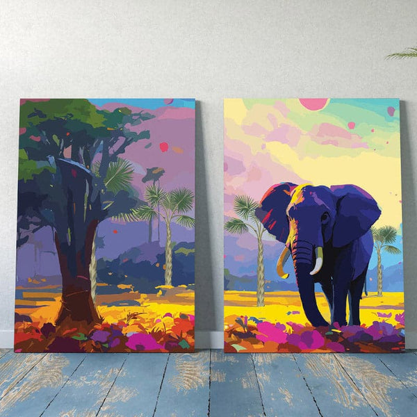 Buy Wall Art & Paintings - Beauty Of Jungle Wall Painting - Set Of Two at Vaaree online