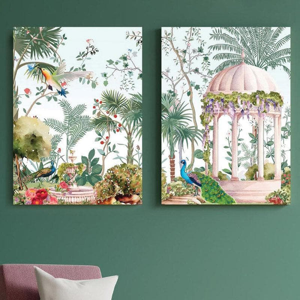 Wall Art & Paintings - Begum Bagh Wall Painting - Set Of Two