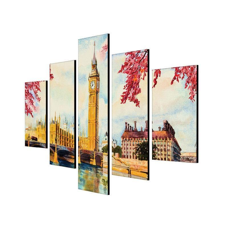 Buy Big Ben Scape Wall Art - Set Of Five Wall Art & Paintings from Vaaree