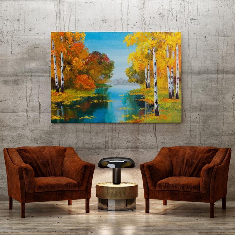 Wall Art & Paintings - Birch Forest Near The River - Gustav Klimt - Gallery Wrap