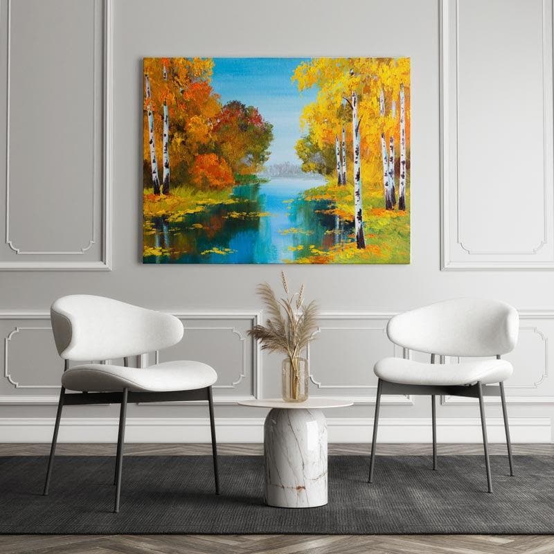 Wall Art & Paintings - Birch Forest Near The River - Gustav Klimt - Gallery Wrap