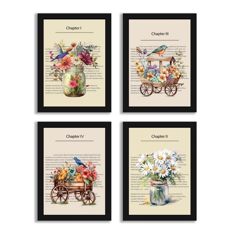 Buy Bloomery Galda Wall Art - Set Of Four Wall Art & Paintings from Vaaree