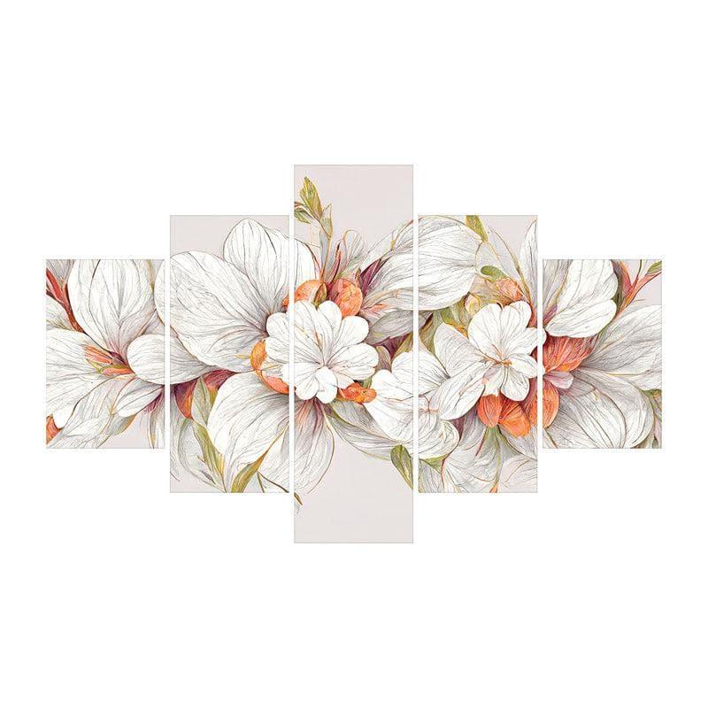 Buy Wall Art & Paintings - Blossom Blessing Wall Art - Set Of Five at Vaaree online